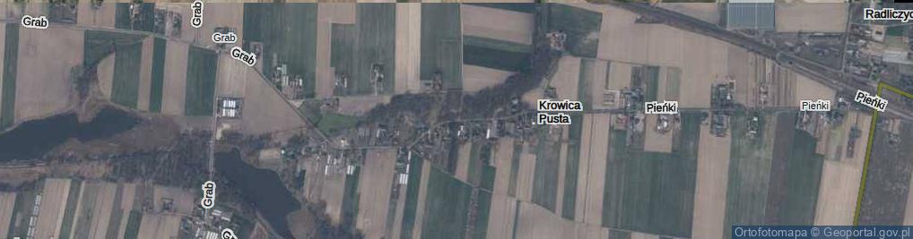 Zdjęcie satelitarne Krowica Pusta ul.